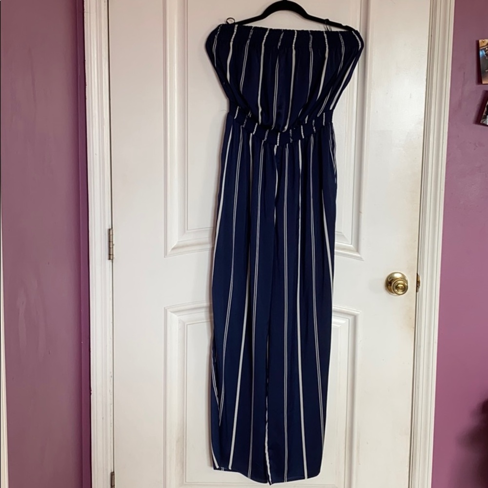 Strapless pant romper